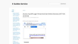 Access myLDR Login Portal And Get Online Services 2017-03-20 09 ...