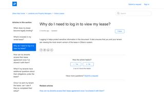 Why do I need to log in to view my lease? – Zillow Help Center