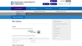 My Library - OKAYAMA UNIVERSITY LIBRARIES