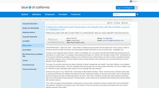 Blue Shield Launches Mylifepath.com - Blue Shield of California