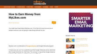 How to Earn Money from MyLikes.com - MoneyConnexion