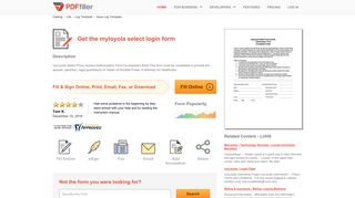 myloyola select login form - PDFfiller