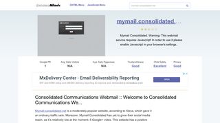 Mymail.consolidated.net website. Consolidated Communications ...
