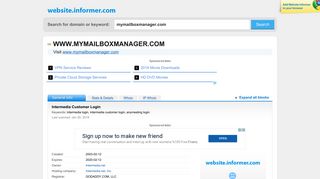 mymailboxmanager.com at WI. Intermedia Customer Login