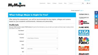 College Major Quiz - MyMajors.com