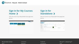 Sign In | MyLab Math Global | Pearson