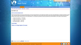 My Math Lab - Math Portal - Miami Dade College