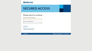 Medtronic Secured Access: External Login