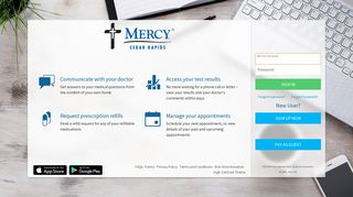 Mercy MyChart - Login Page