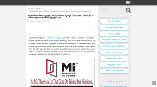 MyMidlandMortgage | Midland mortgage Customer Services • 2018