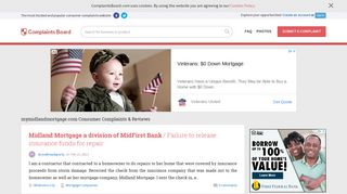 Website mymidlandmortgage.com Complaints & Reviews