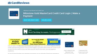 Milestone Gold MasterCard Credit Card Login | Make a Payment