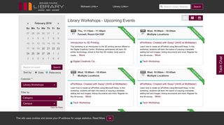 Event Calendar - Library Group Space - Mohawk College Library