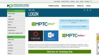 myMPTC/Login - Moraine Park Technical College