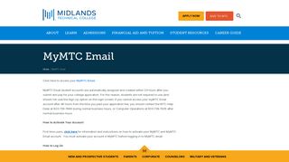MyMTC Email | Midlands Technical College