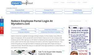 Nabors Employee Portal Login at mynabors.com | Today's Assistant