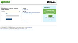 NetBenefits Login Page - Fidelity