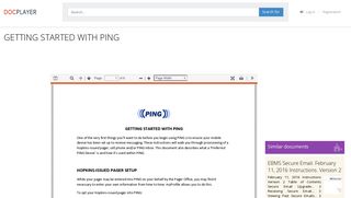 GETTING STARTED WITH PING - PDF - DocPlayer.net