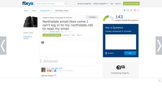 SOLVED: northstate email How come I can't log in to my - Fixya