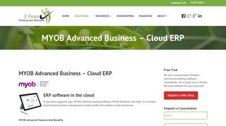 MYOB Advanced - Perfect for medium sized businesses - Two Peas