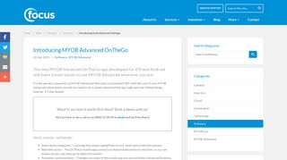 Introducing MYOB Advanced OnTheGo | Focus