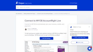Connect to MYOB AccountRight Live | Fergus Help Center