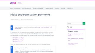 Make superannuation payments - MYOB's super portal - MYOB Help ...