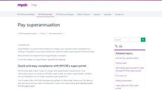 Pay superannuation - MYOB Essentials Accounting - MYOB Help Centre
