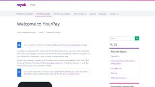 Welcome to YourPay - MYOB Essentials Accounting - MYOB Help ...