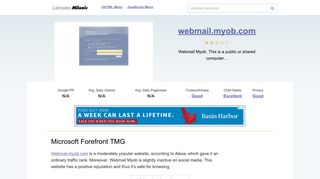Webmail.myob.com website. Microsoft Forefront TMG.