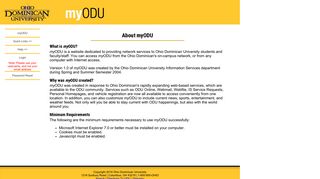 About myODU - Ohio Dominican University
