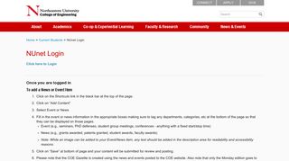 NUnet Login | Northeastern University College of Engineering