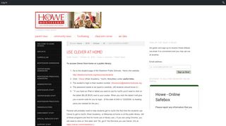 Use CLEVER at HOME! – Howe Montessori and Center Based ...