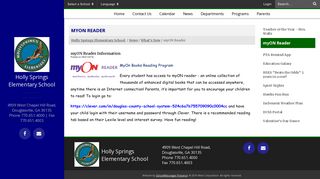 myON Reader - Holly Springs Elementary School
