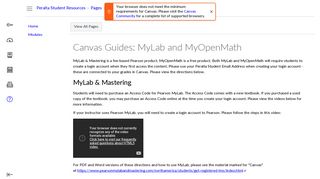 Canvas Guides: MyLab and MyOpenMath: Peralta Student Resources