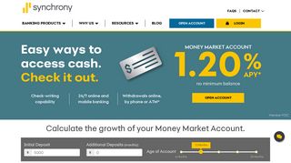 Money Market Account Rates, Features & Calculator | Synchrony Bank
