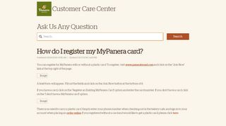 How do I register my MyPanera card? - Panera Bread