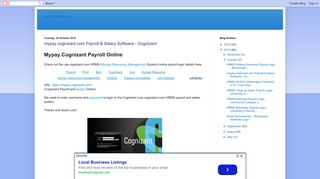 mypay.cognizant.com Payroll & Salary Software - Cognizant | My HR ...
