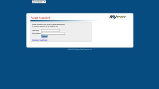 MyPay - Employee Self Service Forgot Password