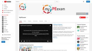 MyPEexam - YouTube