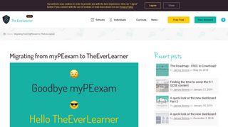 Migrating from myPEexam to TheEverLearner - TheEverLearner - We ...