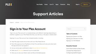 Sign in to Your Plex Account | Plex Support