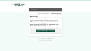 Sign In - Plymouth State University Scholarships