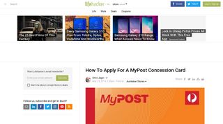 How To Apply For A MyPost Concession Card | Lifehacker Australia