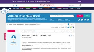 Premium Credit Ltd - who is this? - MoneySavingExpert.com Forums