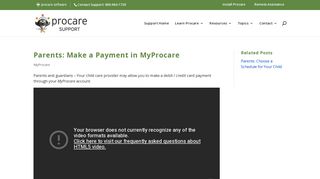Parents: Make a Payment in MyProcare - Procare Support