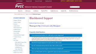 Blackboard Support | Piedmont Virginia Community College