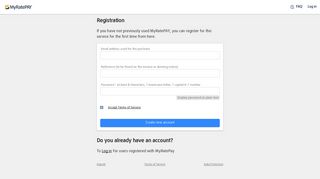 Registration with MyRatePAY and log in