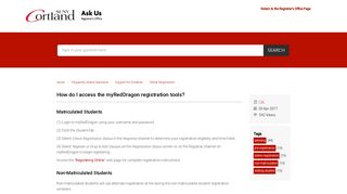 How do I access the myRedDragon registration tools? - Knowledge ...