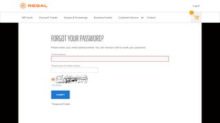 Forgot Your Password | Regal Corporate Box Office